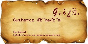 Guthercz Éneás névjegykártya