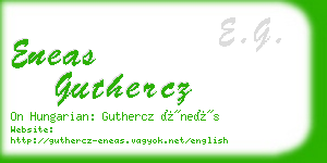 eneas guthercz business card